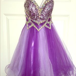 Dave and Johnny short tulle dress